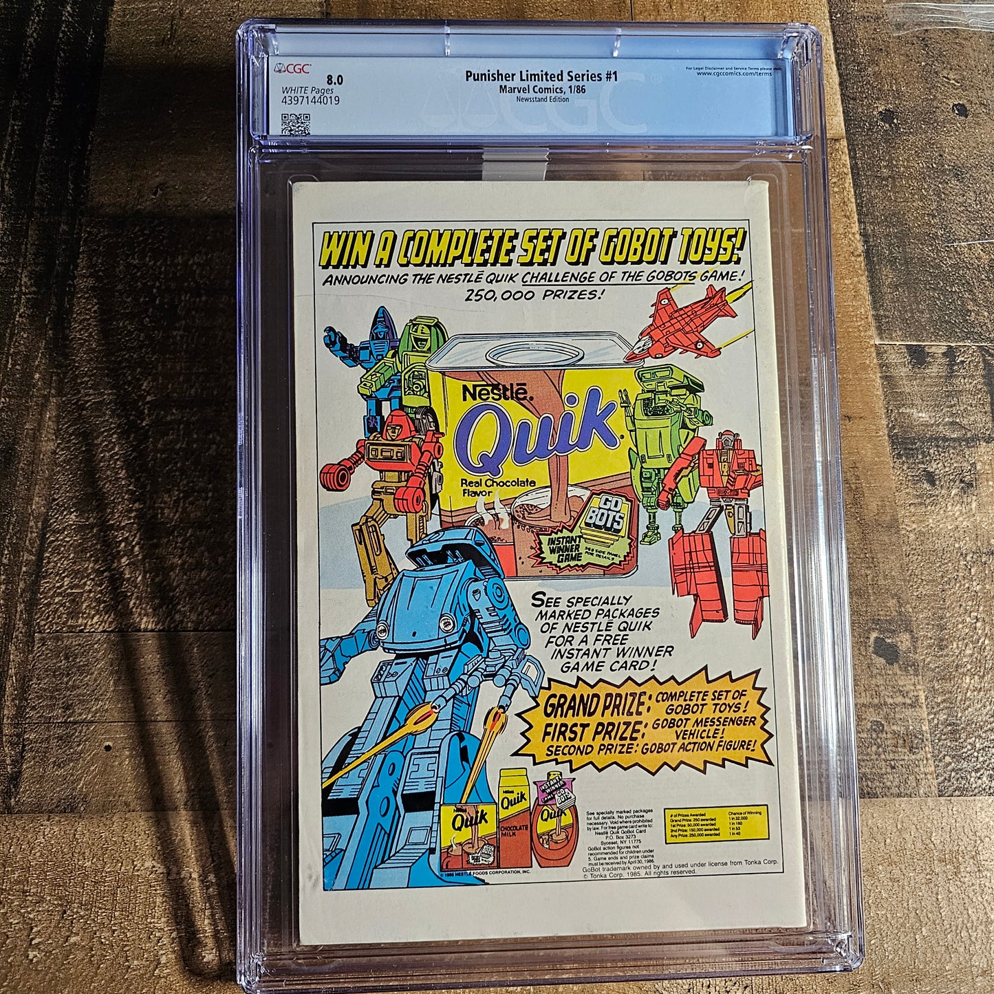The Punisher Limited Series #1 1986 CGC 8.0 Newsstand